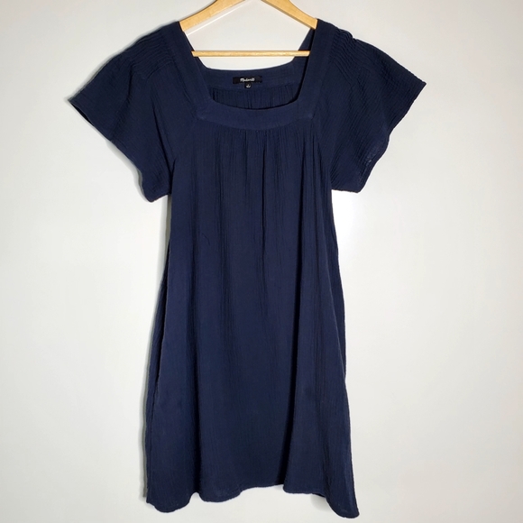 Madewell Lightspun Butterfly square neck mini dress Small In Great condition - Picture 2 of 9